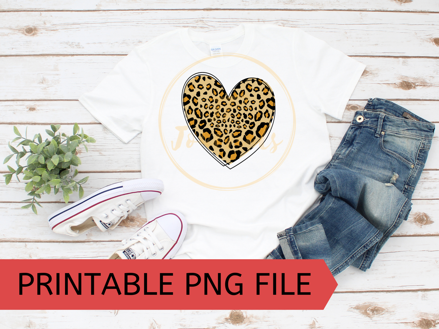 Cheetah Print Heart Valentine's Day PNG Clip Art Sublimation Design