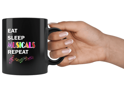Eat Sleep Musicals Repeat - Musical Theater Lover Coffee Mug Gift